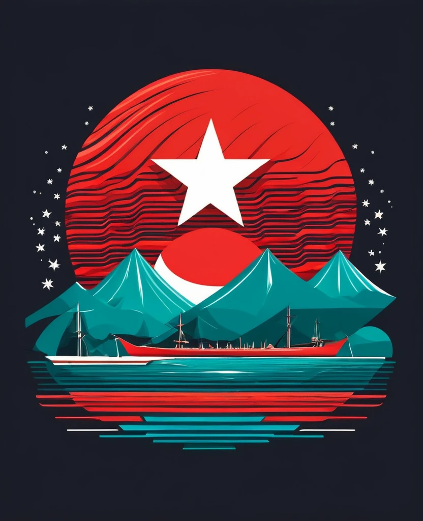 Independence day Indonesia illustration flat design 