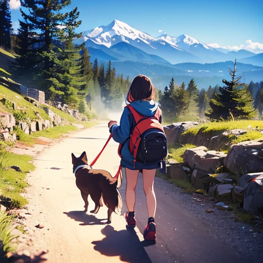 dog and mountain