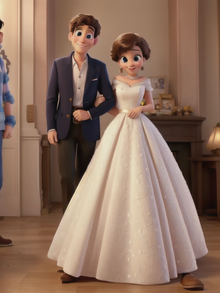 Disney Pixar style couple, 
