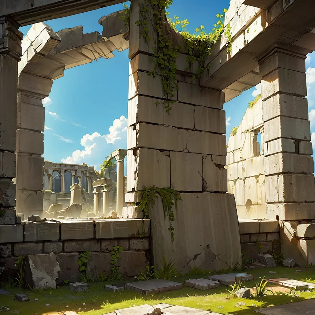 ((((No humans))))、Highest quality, Best Quality,((((Inside the ancient ruins、rock))))