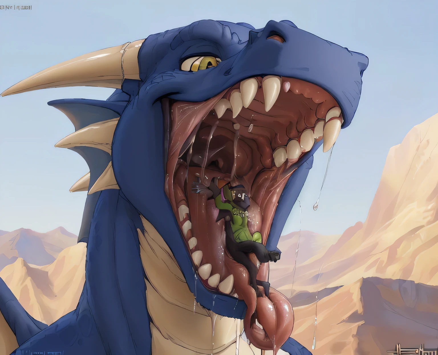 ((anthro (macro male dragon), (detailed micro:1.6), (size difference:1.6), detailed dragon face, detailed body, detailed mouth)), nsfw, nude, fullbody, ((((vore), mouth, tongue, drool))), fantasy, ((by zaush, (by meesh))), (by spectrumshift), (((by Nummynumz))), ((by fluff kevlar)), (male)