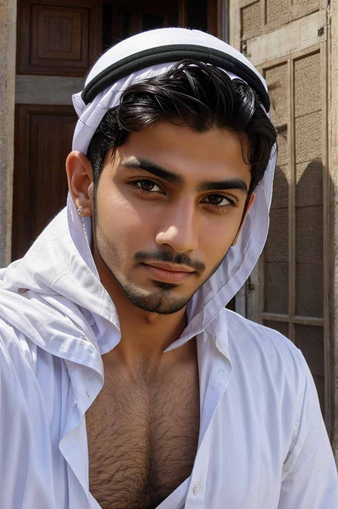Cute arabian boy random selfie