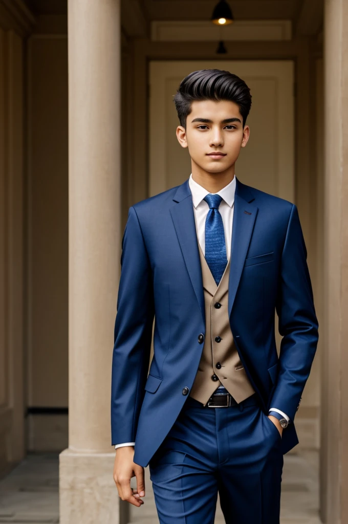 19 years old male wearing suit