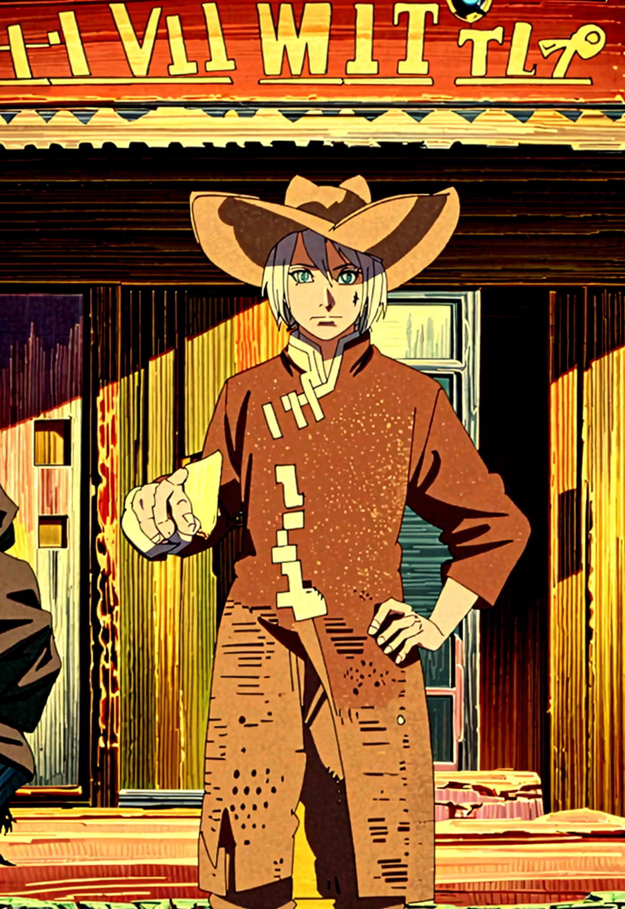 several people dressed in costumes and hats posing for a picture, wild west setting, oldwest, cowboy themed, western saloon theme, in a wild west town, wild west theme, second life avatar, secondlife, having a cool , ! movie scene, saturday night in a saloon, <mmorpgs scene, outside a saloon, walking the wild west wastelands