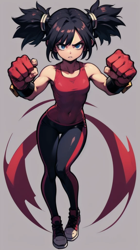 Girl
Solo . Fullbody . Simple background , multiple view , Fitgirl , fighting