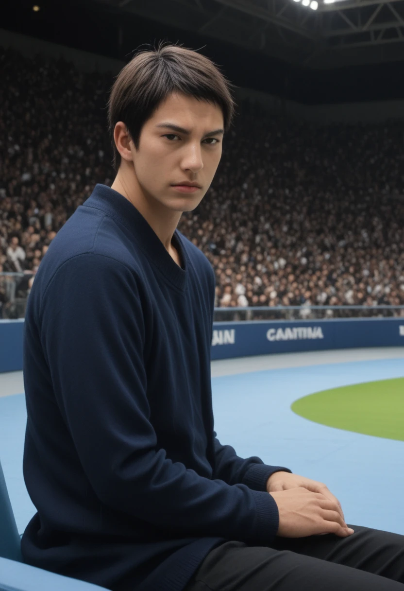 score_9,score_8_up,score_7_up,score_6_up BREAK source_real,raw,photo,realistic , BREAK , rating_save, handsome Aomine Daiki ,sit , amphitheater