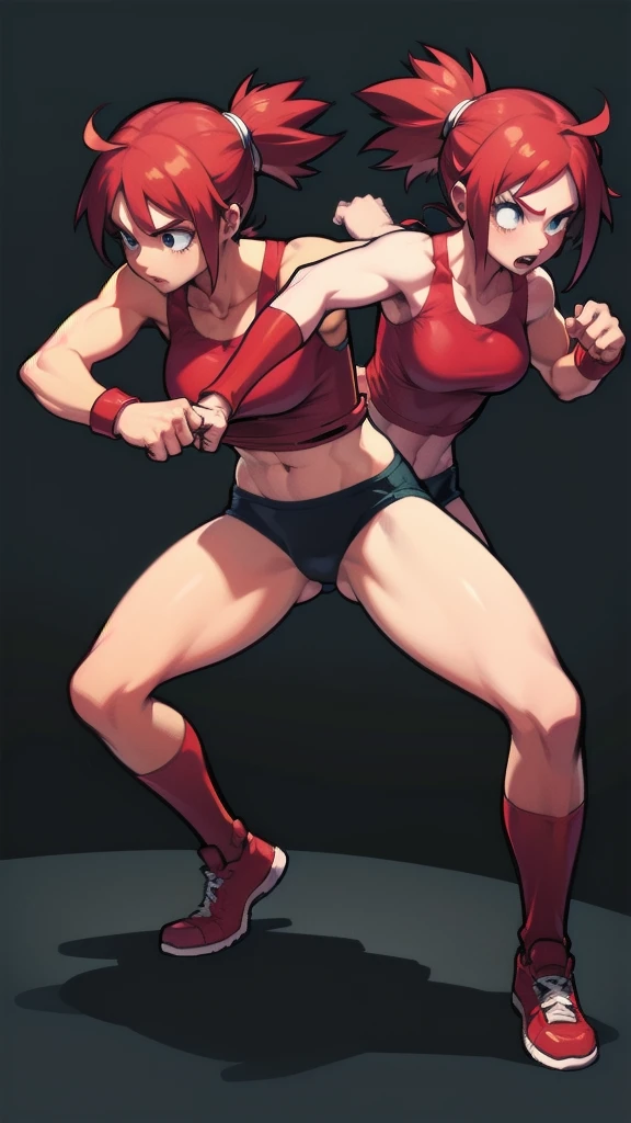 Girl
Solo . Fullbody . Simple background , multiple view , Fitgirl , fighting