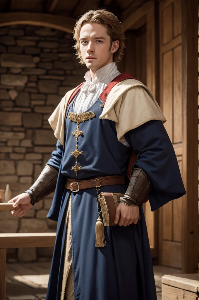 Thomas Brodie in medieval clothing