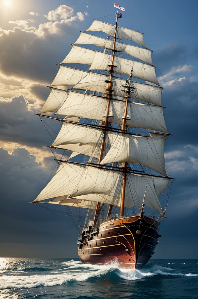Create an image with this name Fantasys lener. the ship An image with a touch of music