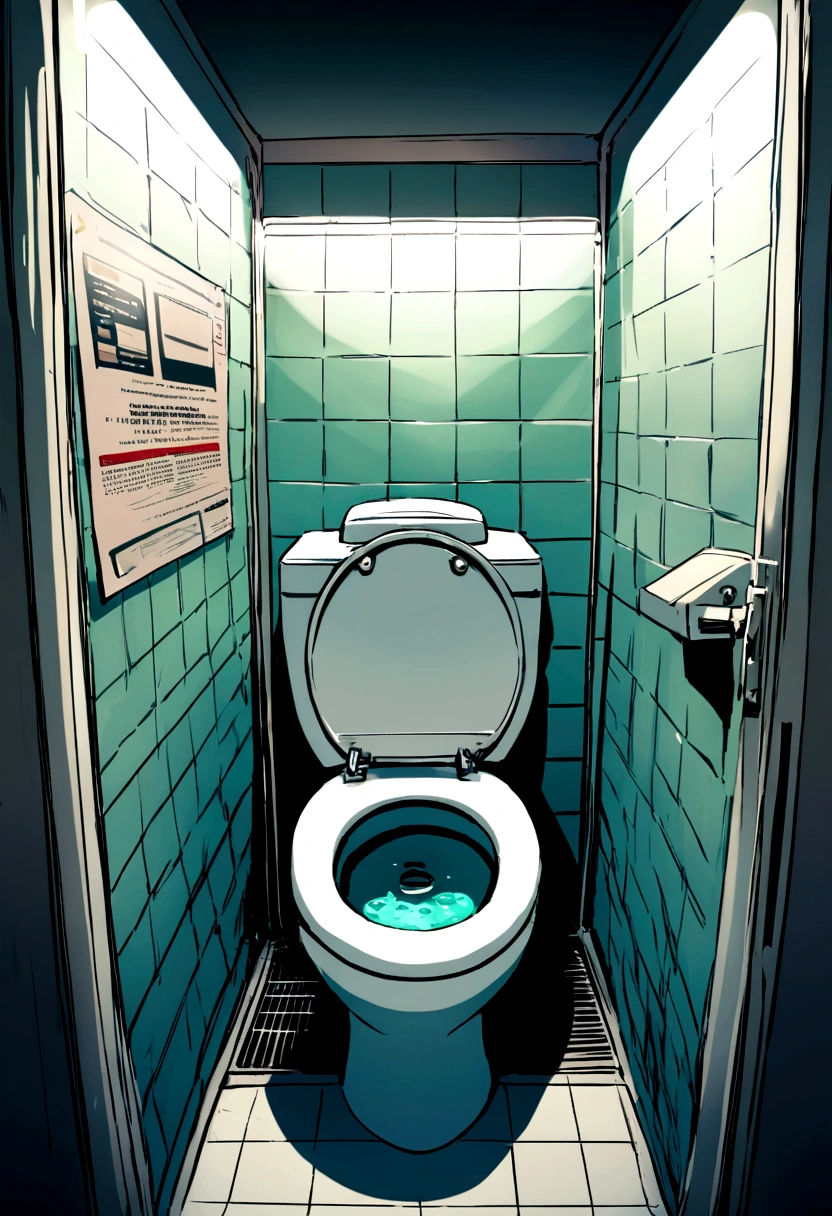 If you flush the toilet at the station, viruses and bacteria will jump on you.