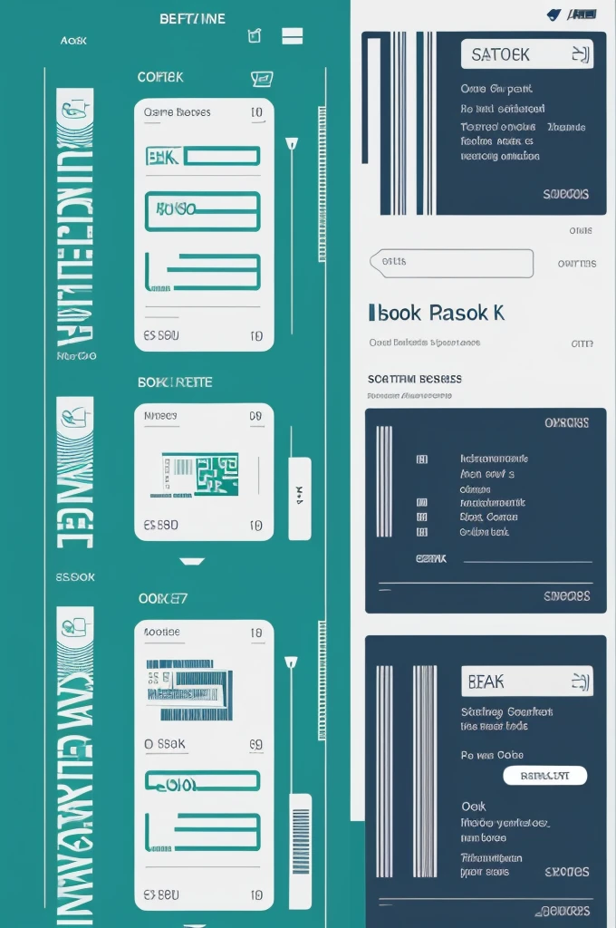 Create a logo for "Book pass" could include elements such as a stylized boarding pass design, with dynamic lines representing movement and freedom. O texto "Book pass" could be centralized, with a modern and friendly font. Colors like green, blue and white can convey a feeling of accessibility and openness.
