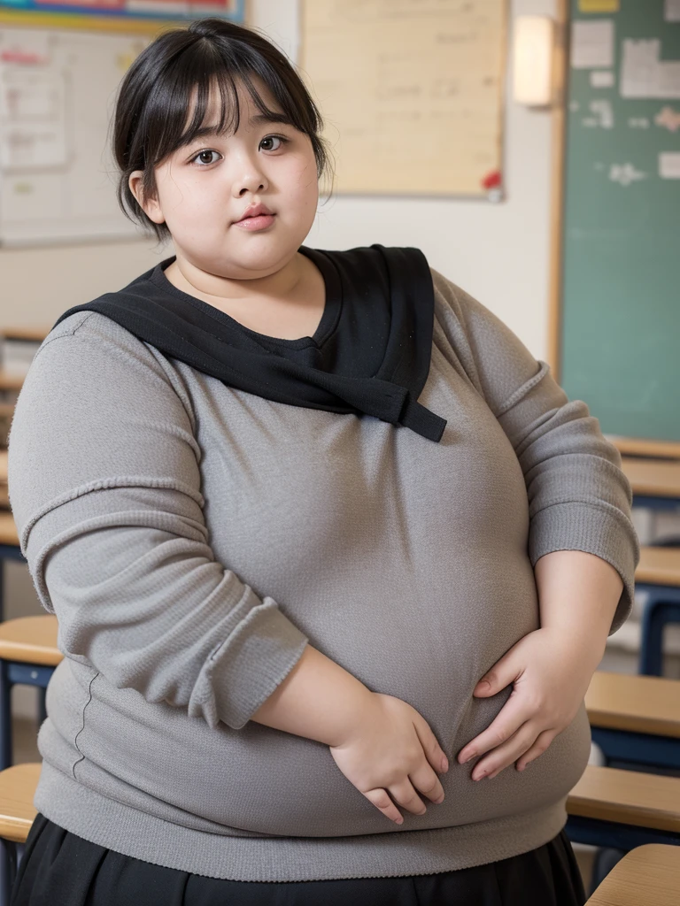 a fat obese ,chubby overweight ,young fat girl in ,cute plump schoolkid,heavy set young girl,thick student,extremely obese young female student,very fat and heavy young girl,stout short haired girl in school,chubbychild in classroom,cute pudgy young student