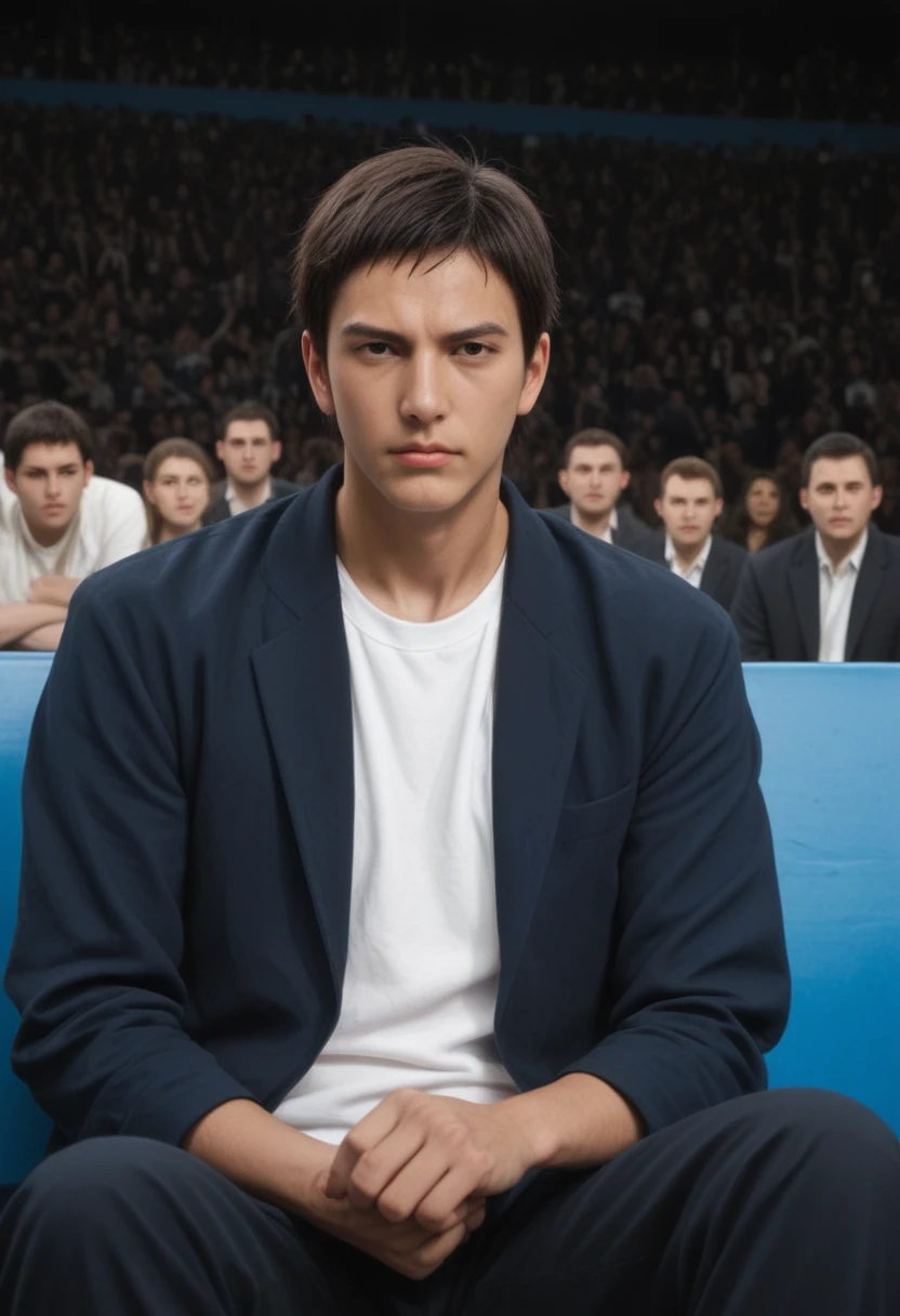 score_9,score_8_up,score_7_up,score_6_up BREAK source_real,raw,photo,realistic , BREAK , rating_save, handsome Aomine Daiki ,sit , amphitheater