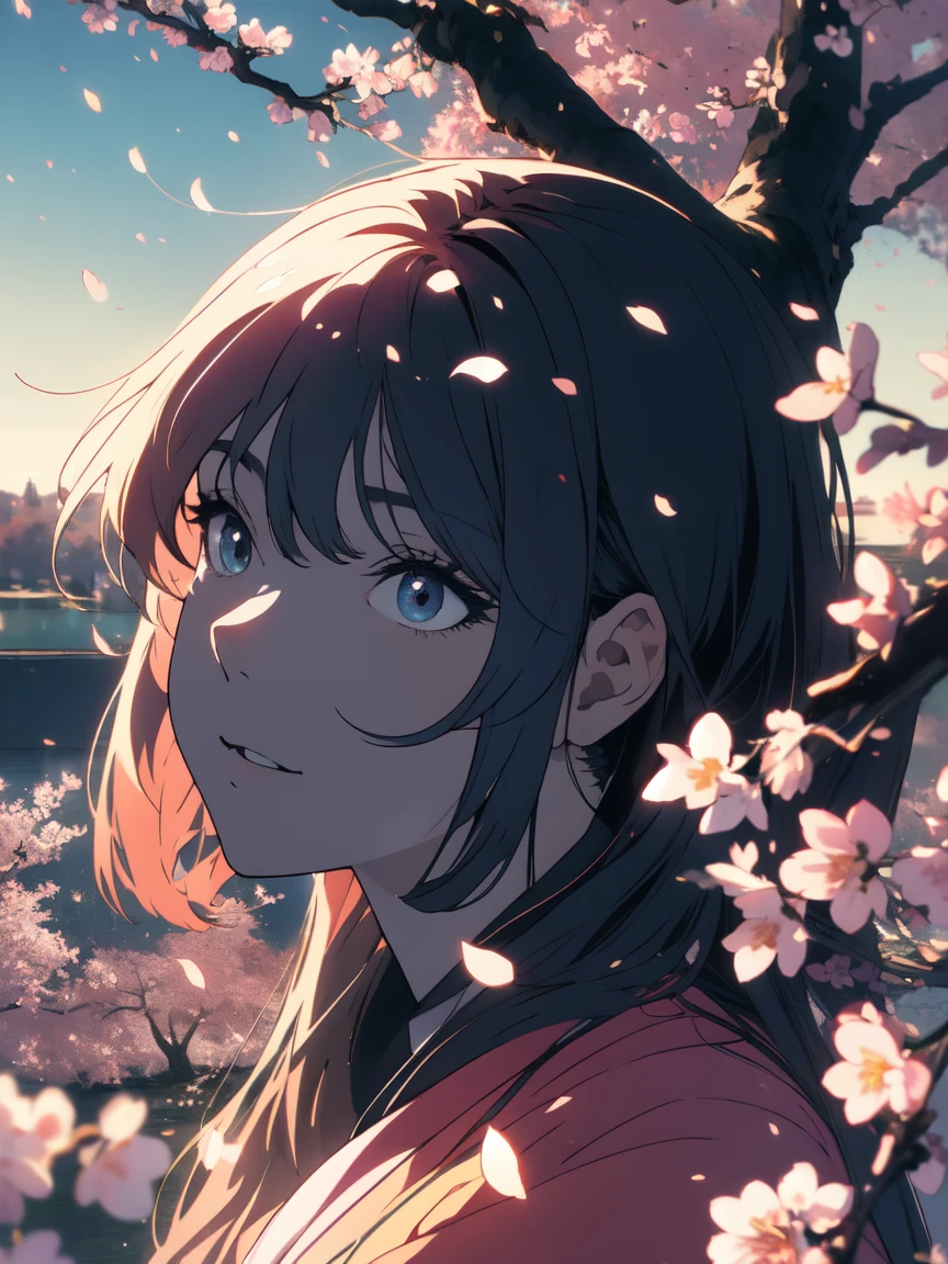  (masterpiece, 8K, Absurd, Digital Art, Digital Illustration, Realistic, Very detailed, Realistic lighting), (Perfect Face, Perfect Eyes, Perfect body), male,1 person, 20代の若いネクロマンサーのmale,Reading under the cherry blossom tree, Sit under the tree, spring afternoon, Wide shot including cherry blossoms, Eye height, Soft sunlight, Character peaceful face, Textured and tranquil, Calm and joyful, Anime Style, Fascinating anime, Pixiv Fan Art,