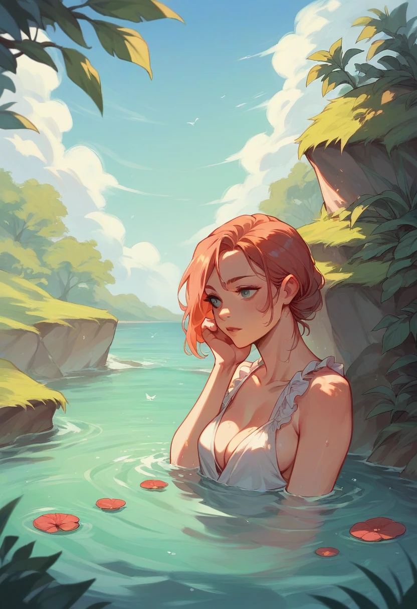 Girls playing in water, summer,beautiful,cool