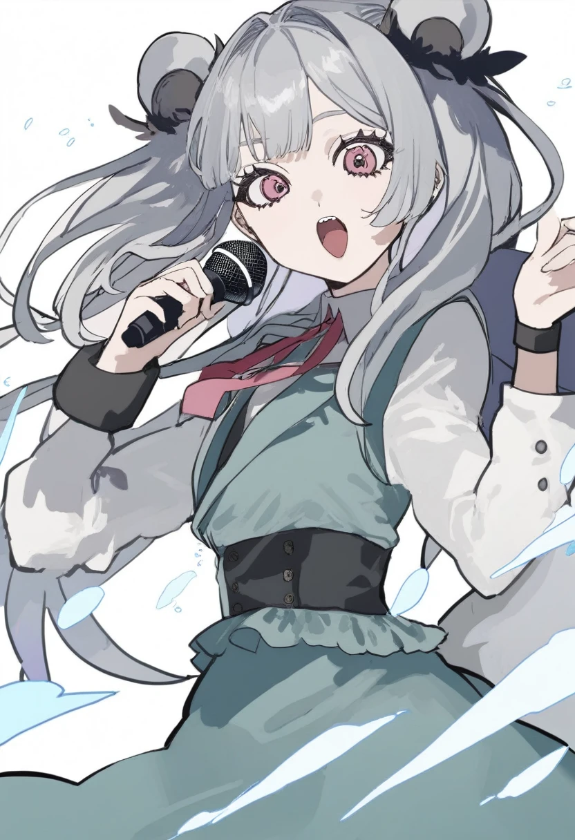1girl, style:inu totemo,looking at viewer, singing