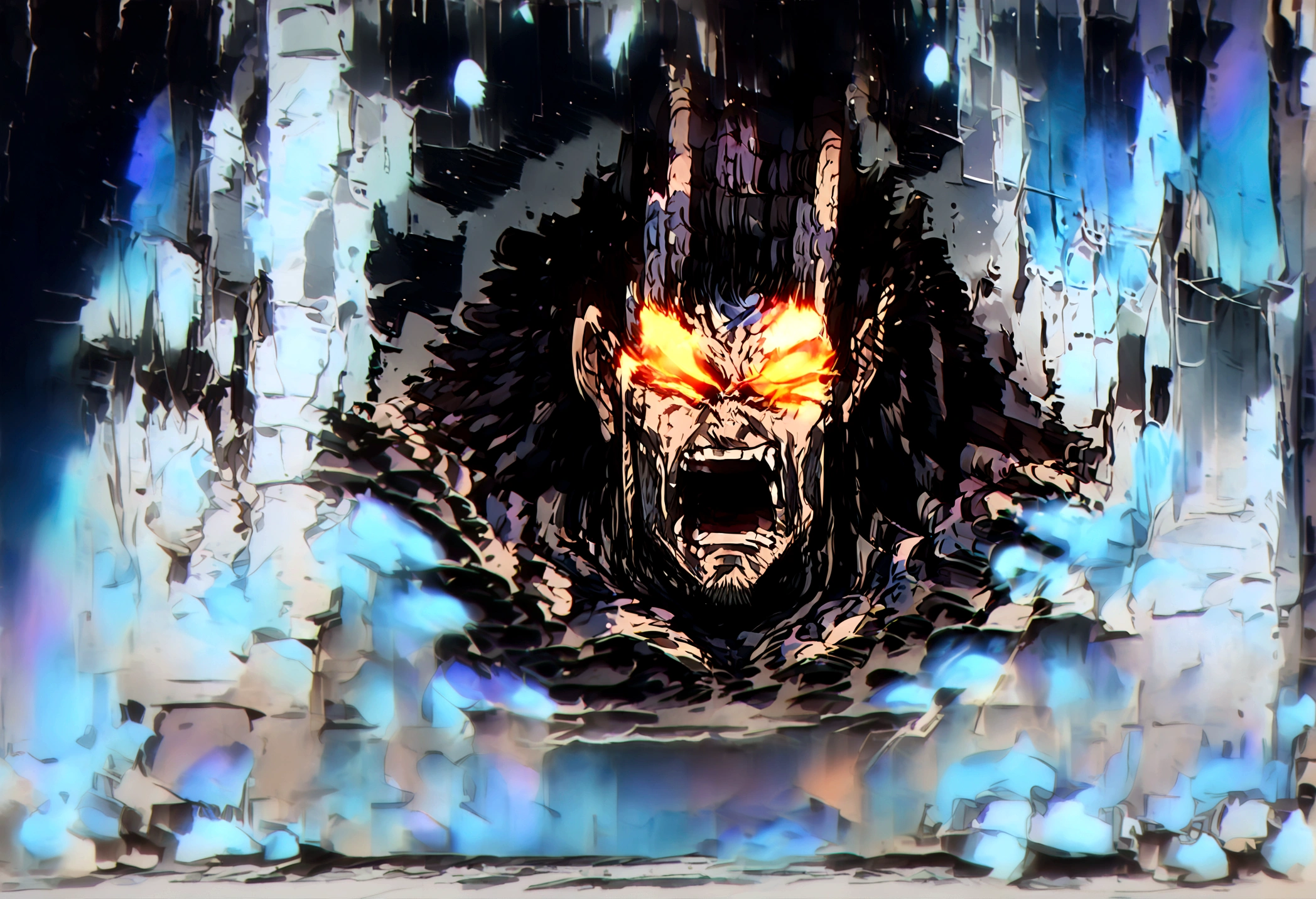 1man, masterpiece, best quality, detailed background, solo, full body, facial hair, muscular male, tight Super Hero Outfit, anger, yelling, furious supernatural power glowing, Space, Outer space, Vibrant Colorful planets, depth of field