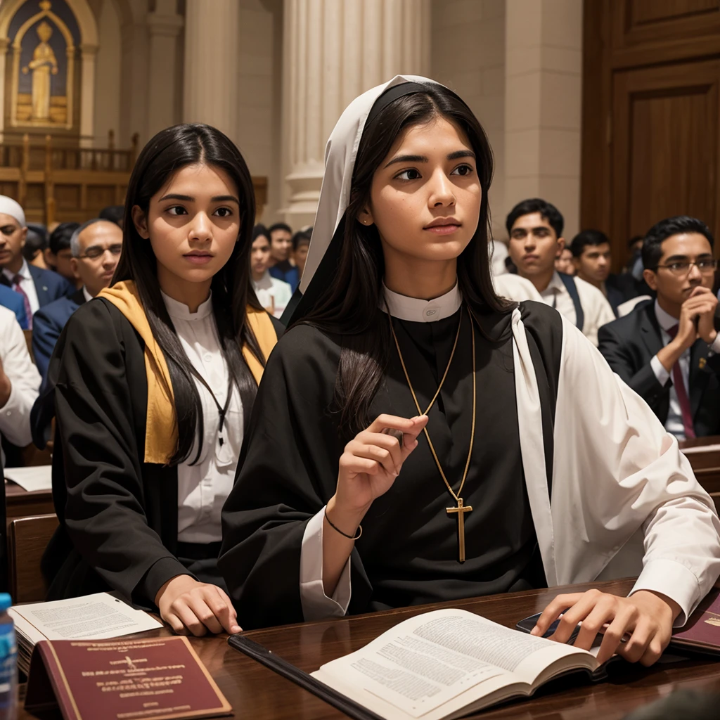 Men and women　religious activist
