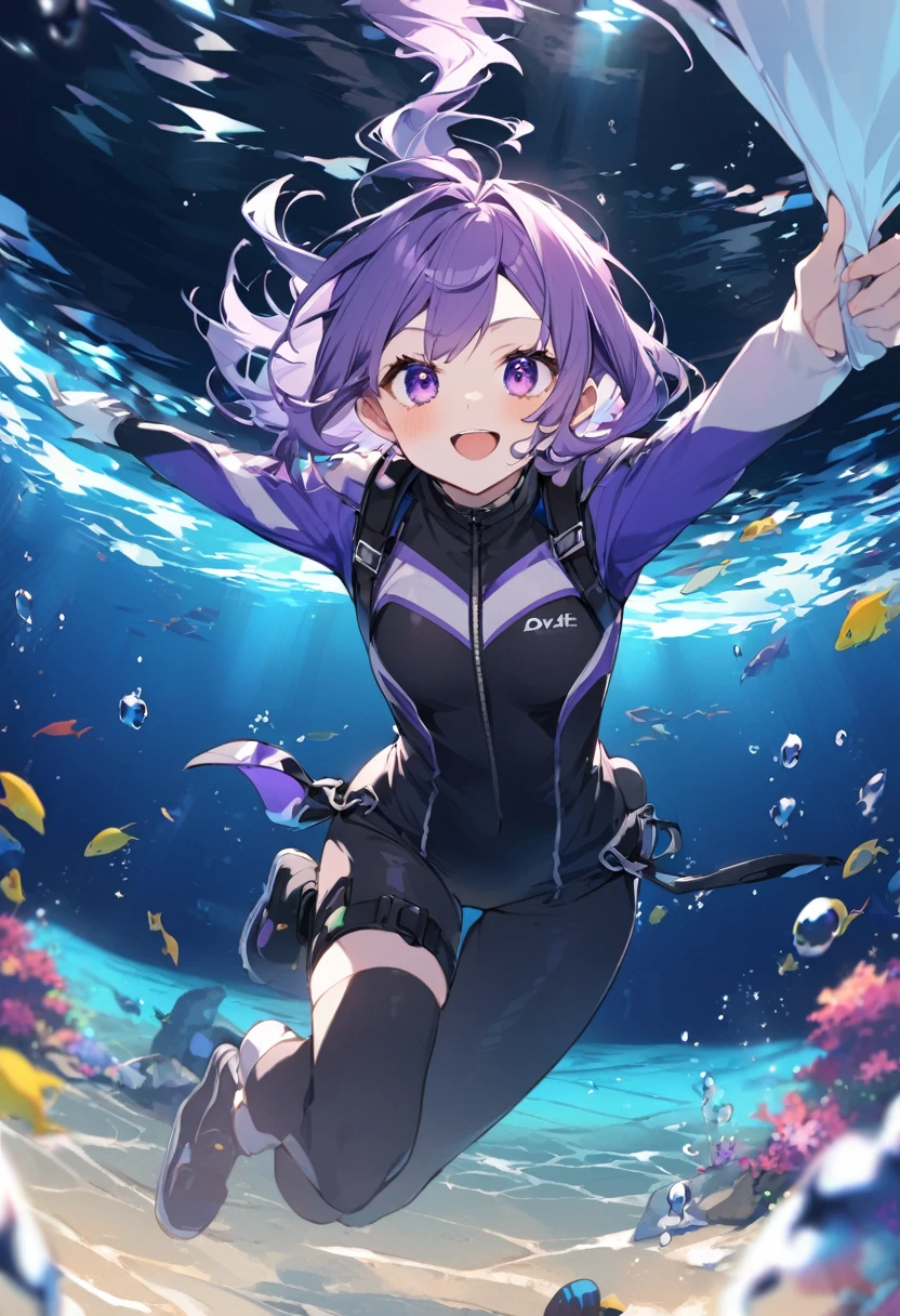 Keito。Purple Eyes。紫のdivingスーツ。diving