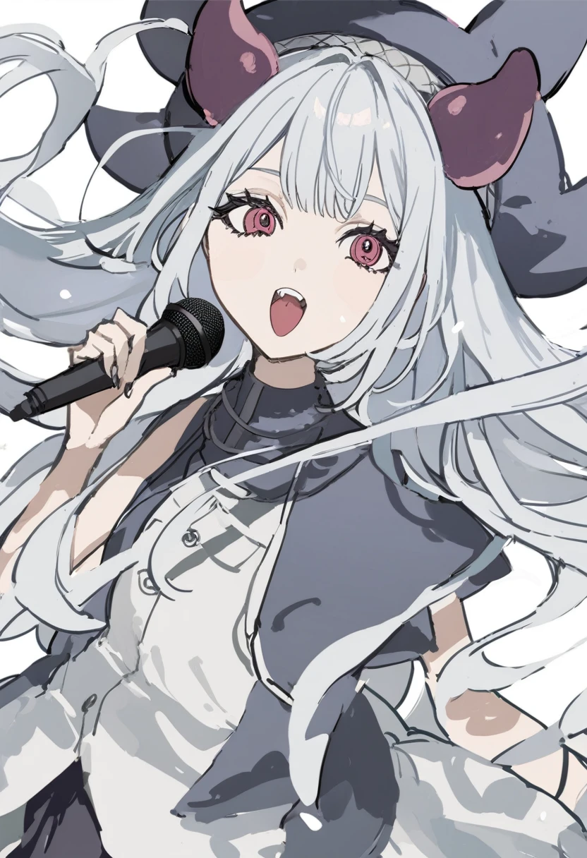 1girl, style:inu totemo,looking at viewer, singing,CS