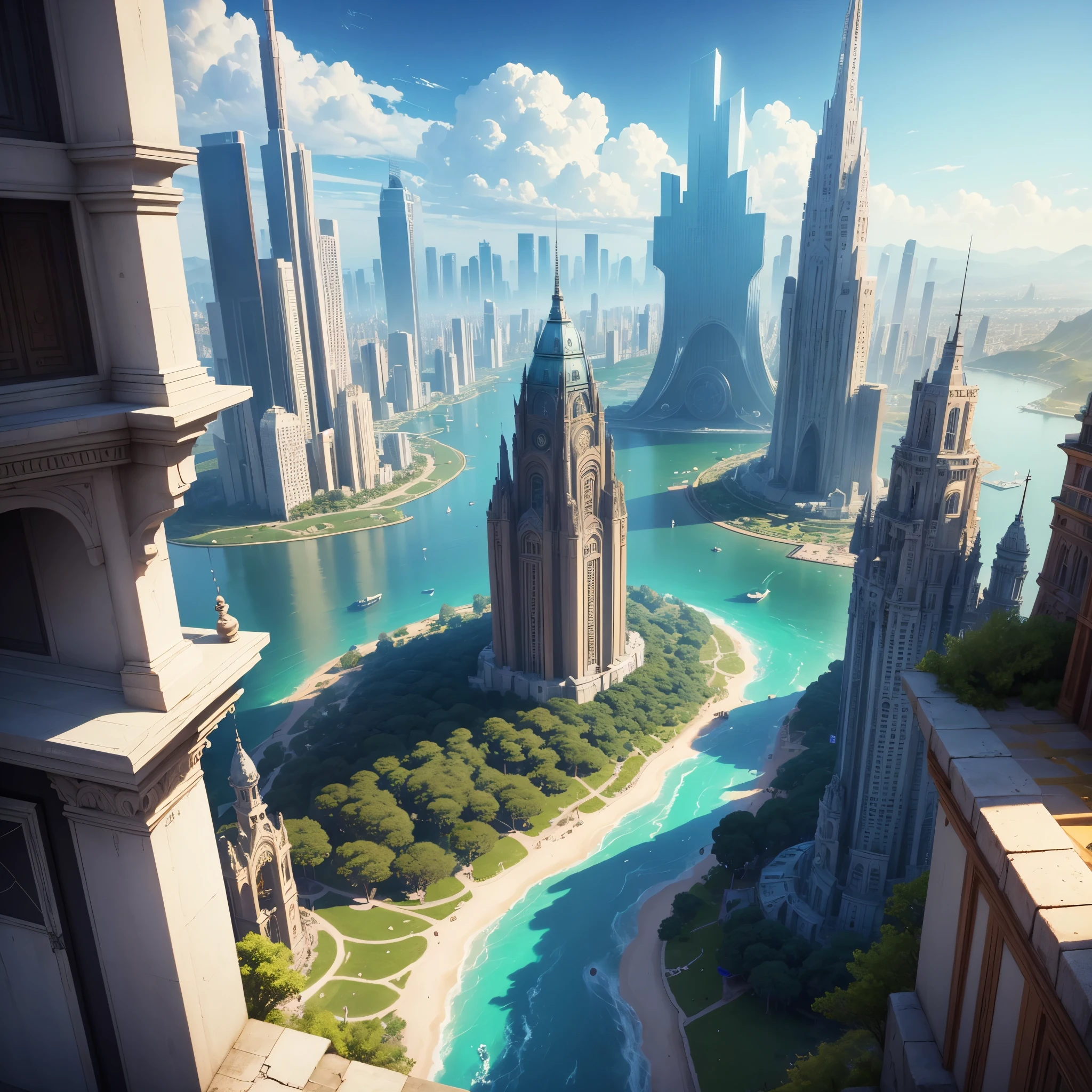 game，New Stage、New Area、Different world、Metropoliultidimensional，ＳＦ，Masterpiece, Best Quality，High quality，New World，Great view，mysterious，Fantasy，Masterpiece，8K，Amazing world