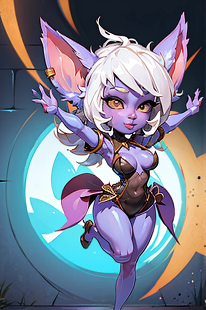 Sexy pose with her characteristic clothes , full body size, full body and shoes, sexy body, detailed body big tits, great figure, ultra detailed, Beauty Model, coquette, Tristana, League of Legends