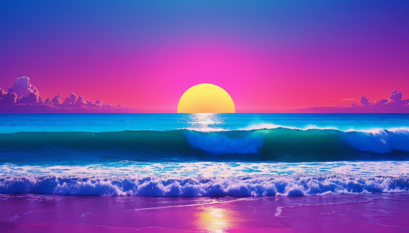 synthwave chill , 80s, miami vice, beach