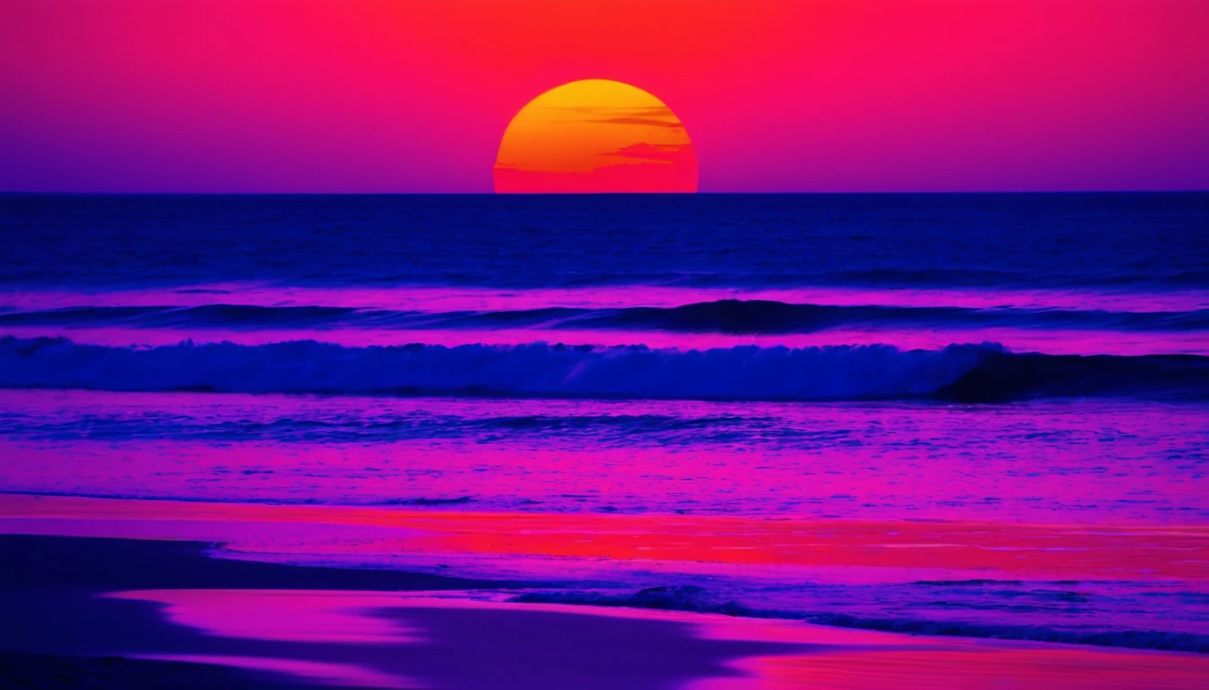 synthwave chill ,  80s,  miami vice, beach