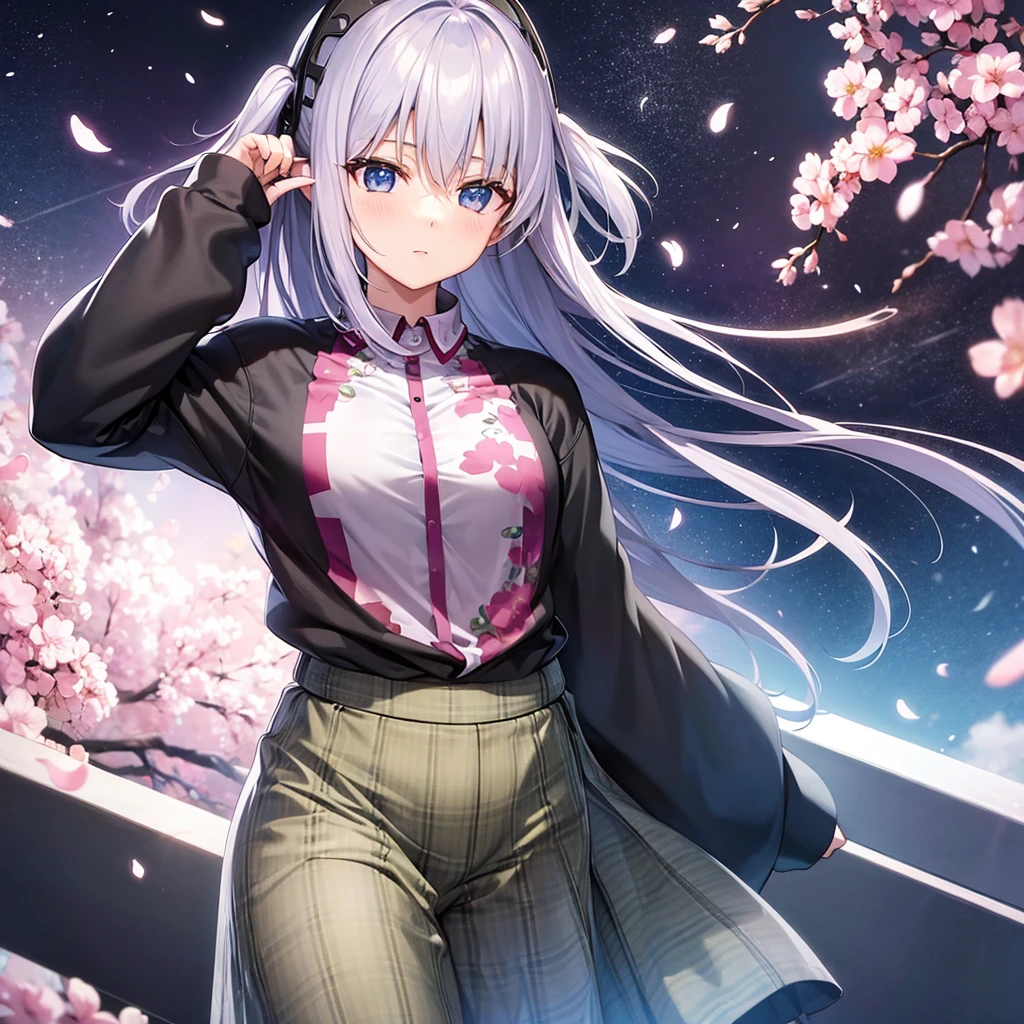 woman,Anime,NKB pattern shirt,I'm shaking.