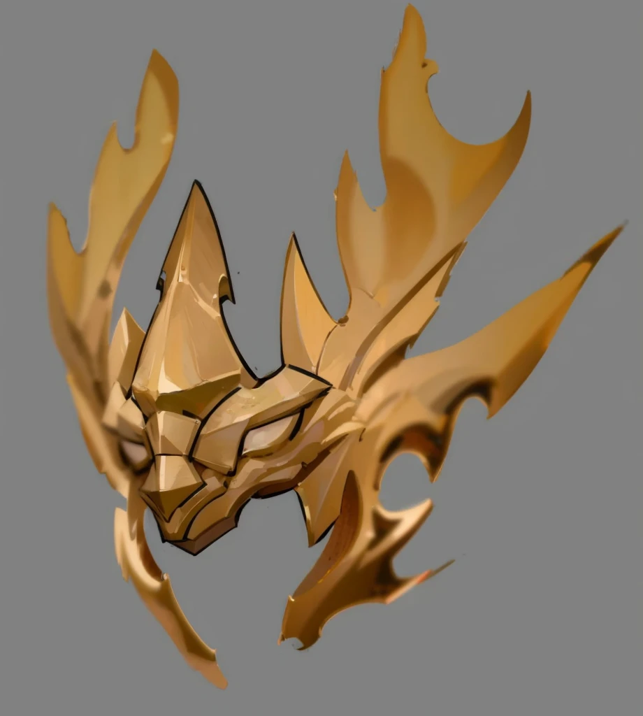Metal decoration,Dragon head metal mask,Metallic luster
