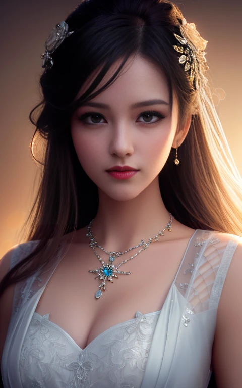 Best Quality, Masterpiece, High Resolution, 1 Girl, Porcelain Dress, Hair Accessories, Necklace, Jewelry, Beautiful Face, Physical, Tyndall Effect, Realistic, Dark Studio, Rim Lighting, Duotone Lighting, (High Detail skin: 1.2), 8k uhd, DSLR, soft light, high quality, volumetric light, sneak shot, photo, high resolution, 4k, 8k, bokeh,
