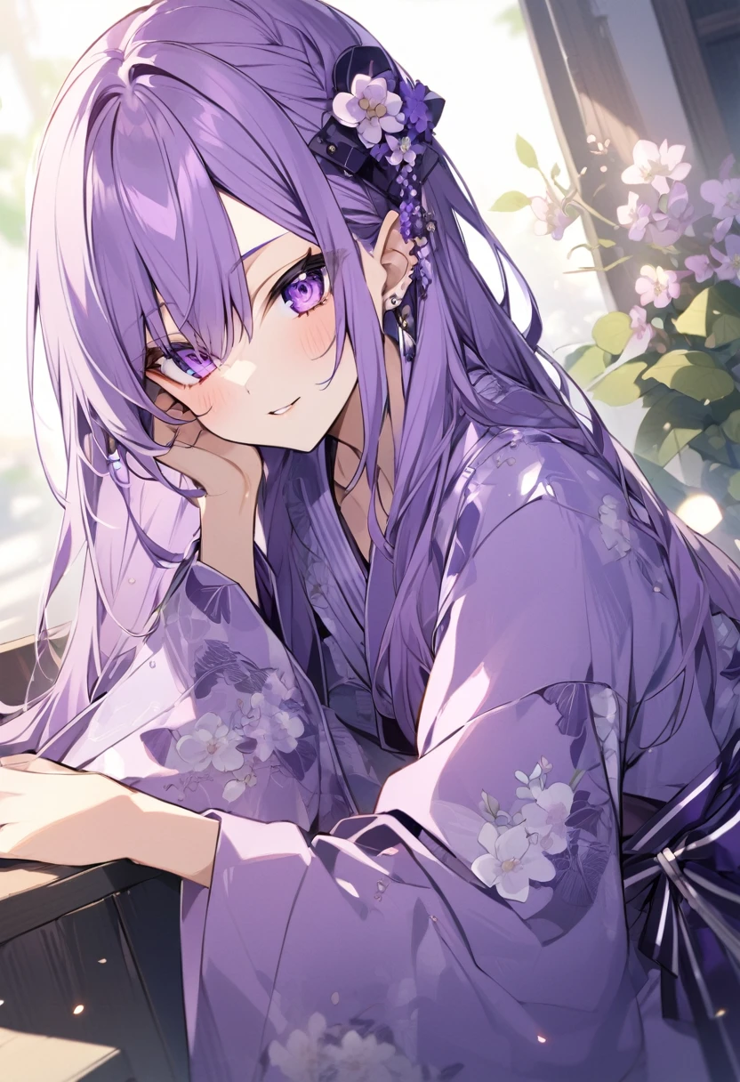Keito。Purple Eyes。Purple Yukata