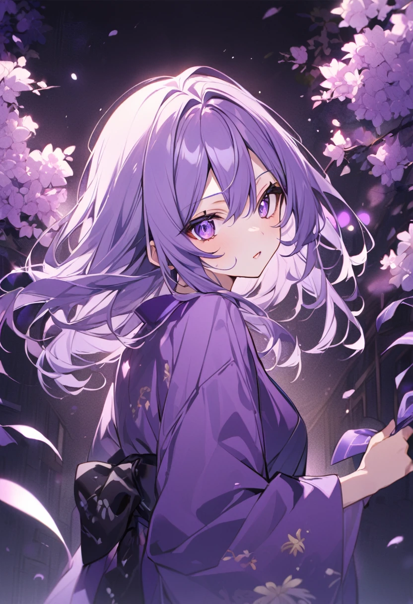 Keito。Purple Eyes。Purple Yukata