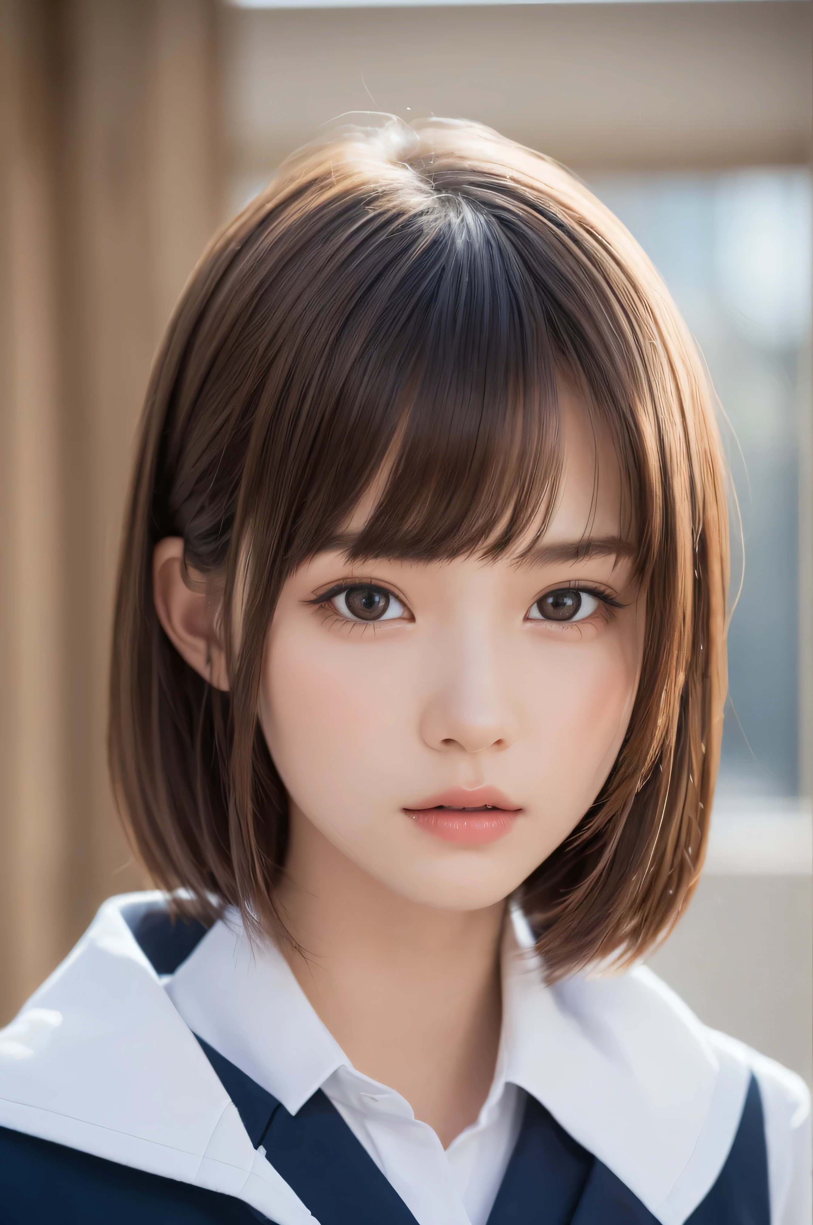 one girl, (a beauty girl, delicate girl:1.3), (10 years old:1.3),
break, (winter , Cute Uniform:1.3),
break, (it&#39;s snowing:1.3), (bus stop, Waiting for the bus:1.3), perfectly trimmed fingers,
break, Very fine grain definition, (Symmetrical eyes:1.3),
break, Small breasts, Brown eyes, Parted bangs, Brown Hair,  girl,
break, (Eye and facial details:1.0), (Face close-up, Zoom in on face, Face Focus:1.0),
break, (masterpiece, Highest quality, Super detailed, Detailed face, 8K)