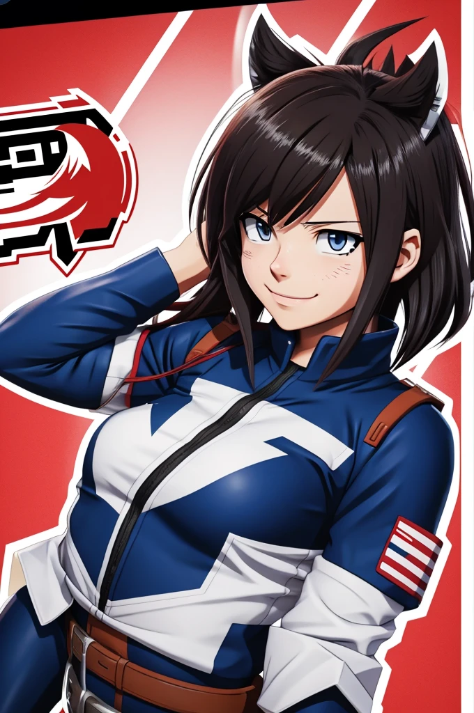 Screenshot my hero academia Girl with wolfcut 
