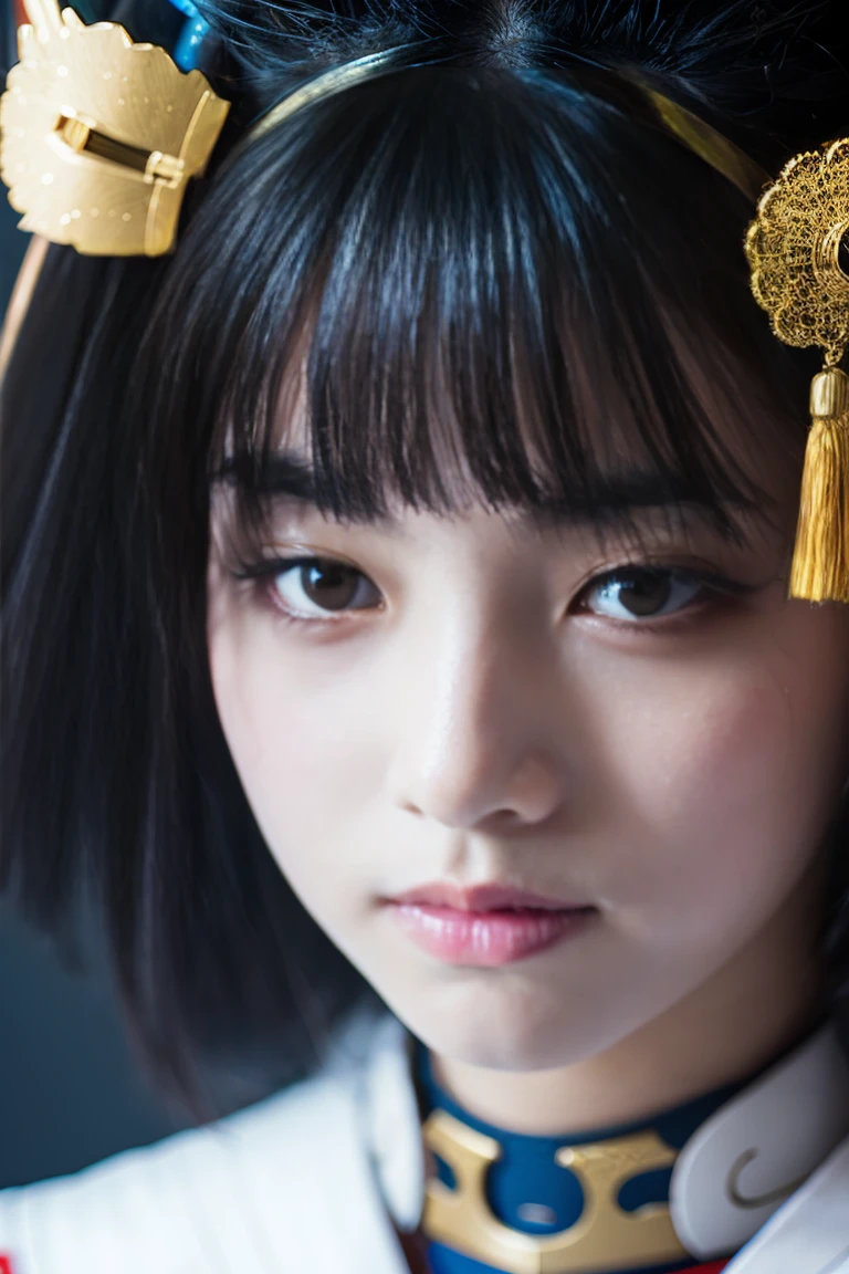 Face close-up ,masterpiece, Highest quality, Super detailed,((geisha)) ,Cybernetics,Cybernetic Parts,Line art
