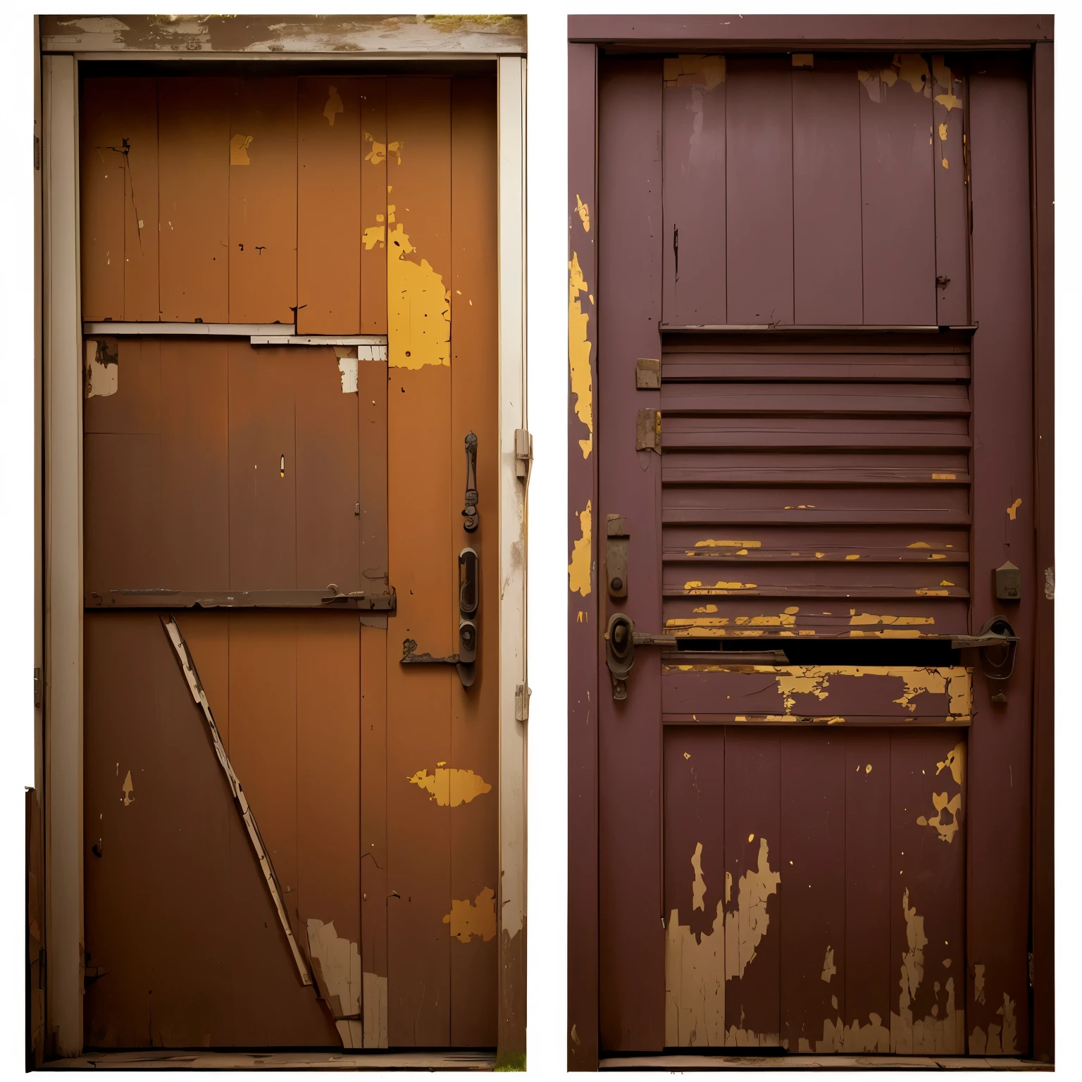 Two old dilapidated doors