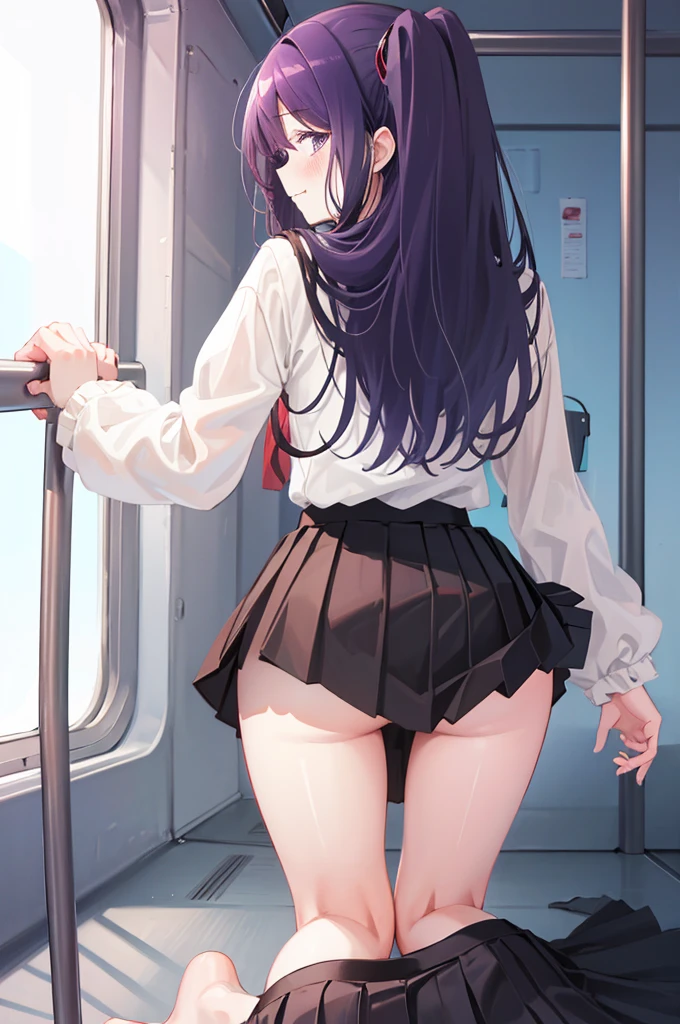Take off your panties、Pull down your panties、Take off your panties、Smirking face、Black Skirt、、on the train、Strap、、8K,Masterpiece、Light purple hair、Semi-long hair、、Japanese 、、、Lift up your skirt、On all fours、Showing panties、Stick your butt out、Turn your ass towards me、Blushing、、Showing panties、Pull up your skirt、Blushing、on the train、Strap