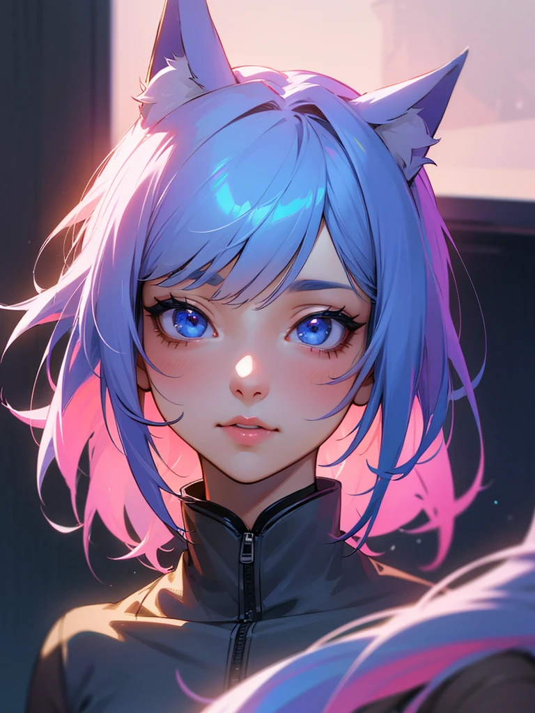 1girl, blue hair, purple unicorn horns, moe anime style, cute anime catgirl, anime style art, neko mimi, Holo the wolf girl, anime style, 8k, anime cat ear girl, anime catgirl, high quality anime art style, cute anime style, anime aesthetic, photorealistic kawaii, (best quality,4k,8k,highres,masterpiece:1.2),ultra-detailed,(realistic,photorealistic,photo-realistic:1.37),extremely detailed eyes and face,beautiful detailed eyes,beautiful detailed lips,longeyelashes