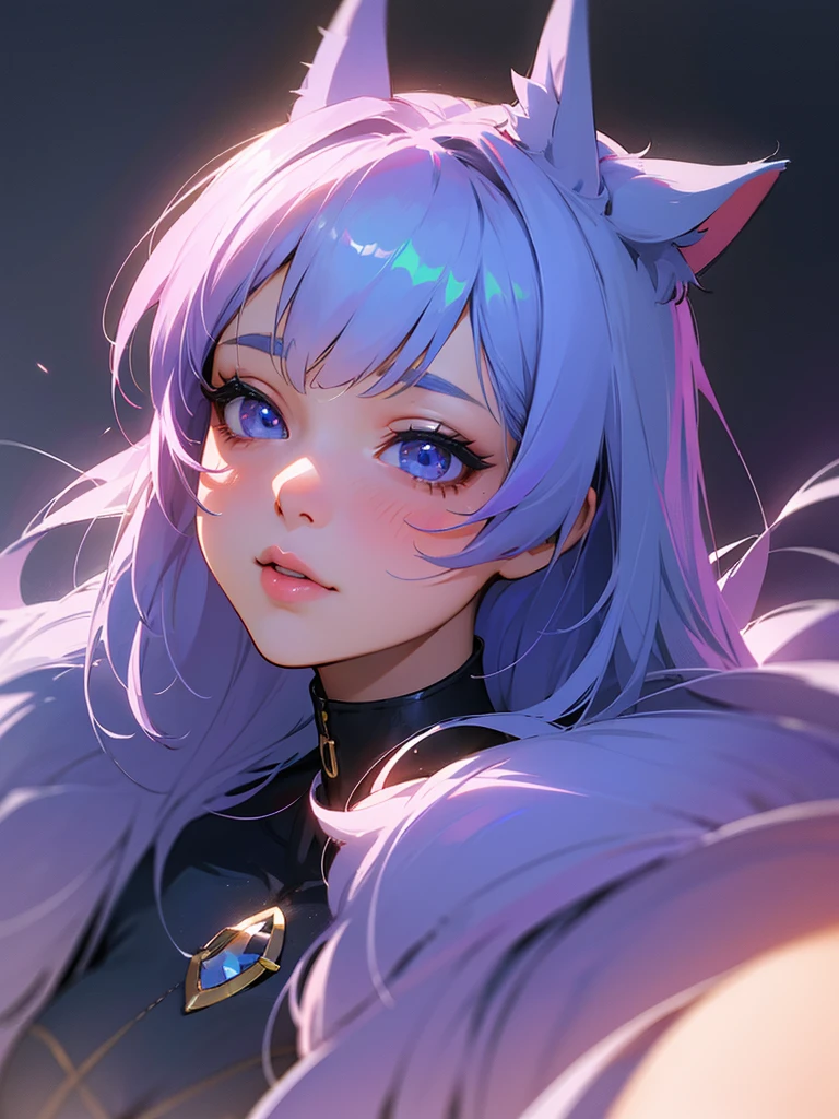 1girl, blue hair, purple unicorn horns, moe anime style, cute anime catgirl, anime style art, neko mimi, Holo the wolf girl, anime style, 8k, anime cat ear girl, anime catgirl, high quality anime art style, cute anime style, anime aesthetic, photorealistic kawaii, (best quality,4k,8k,highres,masterpiece:1.2),ultra-detailed,(realistic,photorealistic,photo-realistic:1.37),extremely detailed eyes and face,beautiful detailed eyes,beautiful detailed lips,longeyelashes