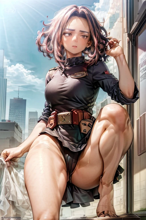 (Very detailed,Highest quality,4K,8K,High resolution,masterpiece:1.2),(Perfect hands,Perfect Legs),(Realistic,photoRealistic,photo-Realistic:1.37),One Woman,nagant(mha),Calm expression,Beautiful Face,


Beautifully detailed sweat glands,Smooth skin texture,Carefully drawn,Cyborg paws,(Big Breasts),Sticky with sweat,In a dynamic pose,

My Hero Academia,Outdoor,Skyscraper rooftop
