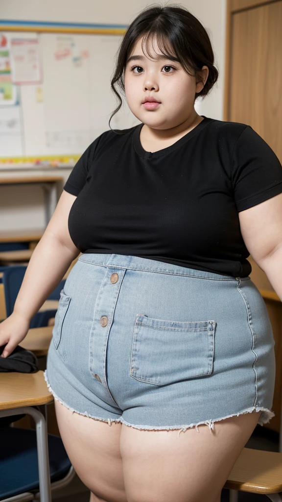 a fat obese ,chubby overweight ,young fat girl in ,cute plump schoolkid,heavy set young girl,thick student,extremely obese young female student,very fat and heavy young girl,stout short haired girl in school,chubbychild in classroom,cute pudgy young student