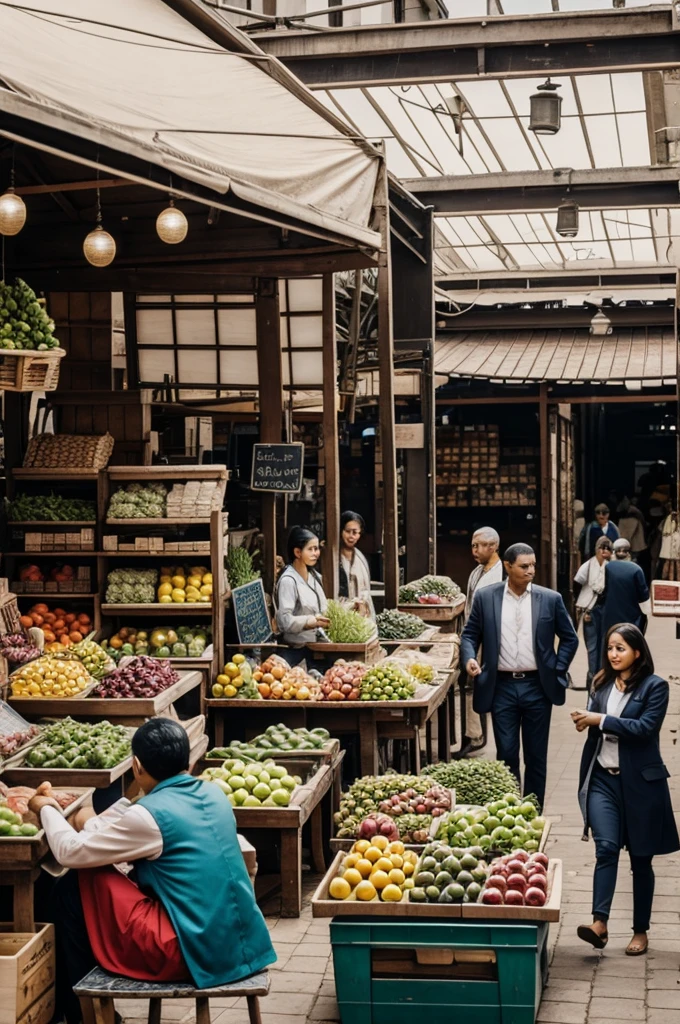 A market with its agents