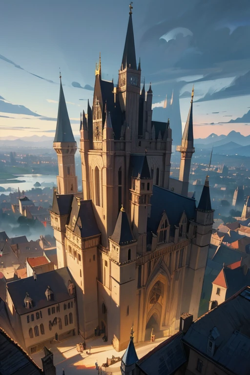 1 building. academy, magic academy, fantasy, city, dnd, medieval, magic, high res, ultrasharp, 8K, masterpiece