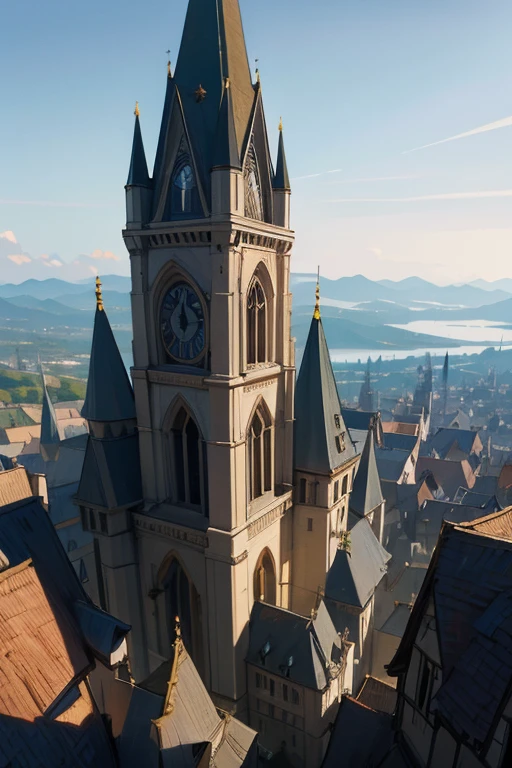 1 building. academy, magic academy, fantasy, city, dnd, medieval, magic, high res, ultrasharp, 8K, masterpiece