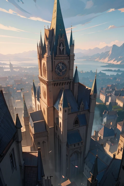 1 building. academy, magic academy, fantasy, city, dnd, medieval, magic, high res, ultrasharp, 8K, masterpiece