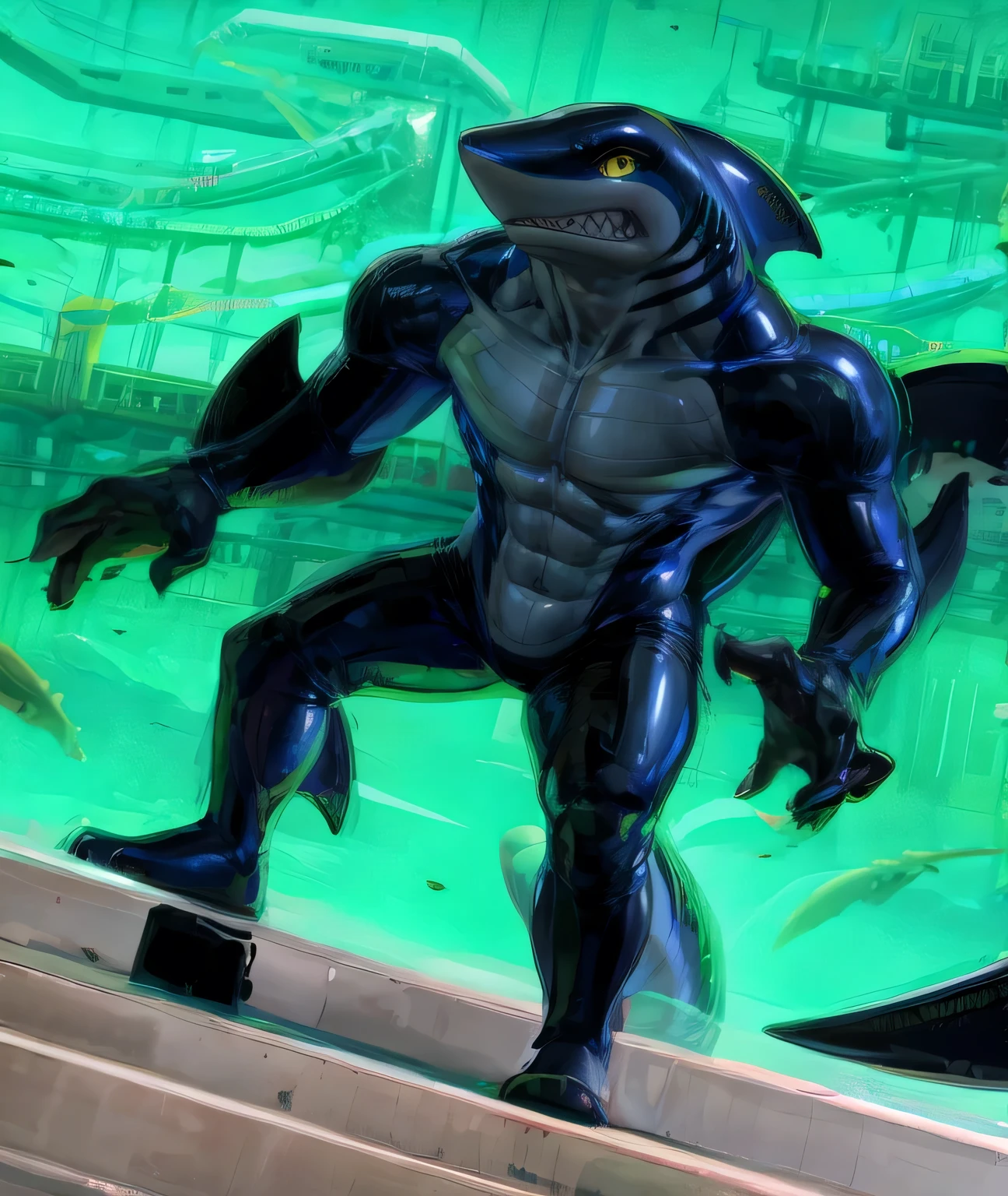 Mass effect, alien, krogan, hard cock, huge balls, showering, space station