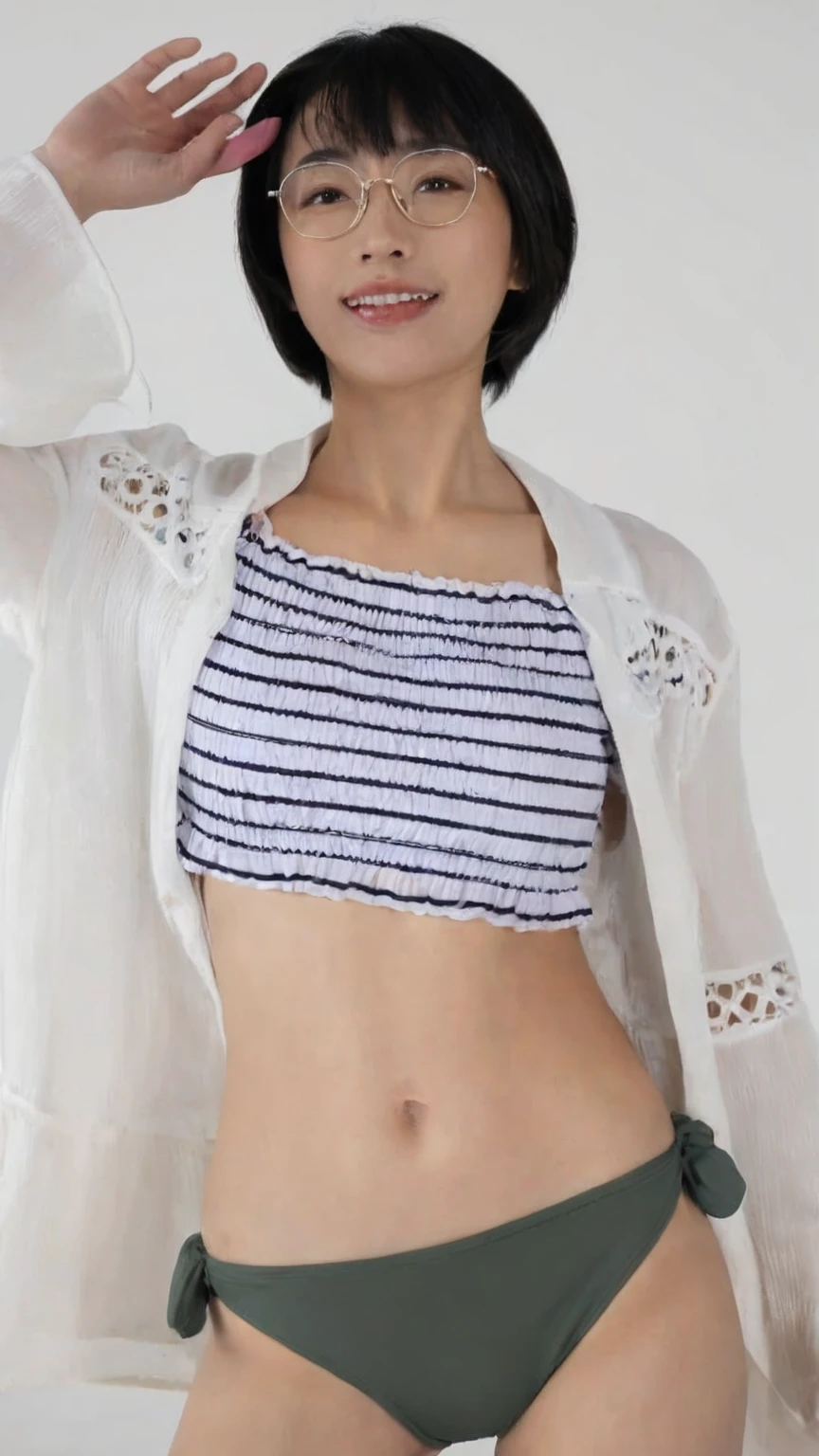 young woman modeling, Wearing a bikini, 4K,.