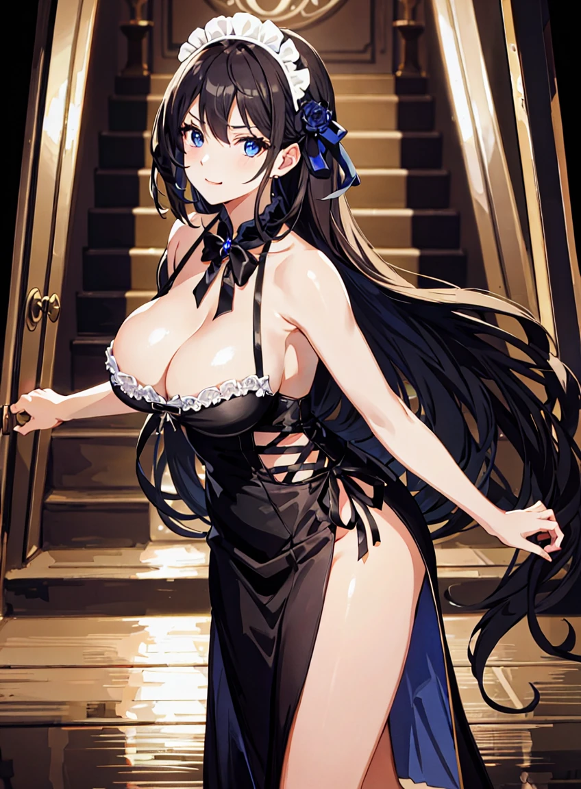 A , Gothic atmosphere, A hall before the viewer々and towering. ((Her dark hair, Cut into a bob style)), frame her pale face, Her dark brown eyes have an enigmatic sparkle.. she ((Maid clothes):1.3), 彼女のほっそりとした陰気なbody型を強調する選択, Emphasizing her unique presence. Her posture is firm, Communicate your unwavering determination, As if challenging fate itself. ((full_body):1.5)
The soft light brings out the details of her face., Reveal every shadow and edge. The lines of her uniform are all sharp., Capture every crease in ultra-realistic detail. She is positioned in full body, In an anime style that adds a layer of artistic expression to her image. All of her facial features are accurately depicted, Communicating subtle and complex emotions、Draw the viewer deeper into her story.
Unreal Engine 5's advanced technology brings the scene to life, Providing an unparalleled immersive experience. All textures are rich in detail, Every shadow and reflection creates an immersive atmosphere. The visual quality is unmatched, In 16K resolution、body験を新たなレベルのリアリズムに引き上げます. Every pixel is packed with intensity, Captures the dark charm of a Gothic girl.
Her dynamic and confident pose、Gives a sense of power and mystery。, she鋭い視線で視聴者を見つめる. Her hands are perfectly drawn, Her fingers are、Delicately carved as a symbol of technical perfection. sheデジタルの傑作だ, The fusion of beauty and darkness々Captivate.
With this wonderful expression, The 16-year-old Gothic girl stands out as a symbol of individuality and authenticity. Her presence fills the screen with captivating energy., She invites viewers into her world of mystery and intrigue.. Shapely large breasts , Beautiful breasts, smile, Pink Rouge, Blue Eyes, ,(((breast enhancement))), スリムなbody, Long, slender limbs,