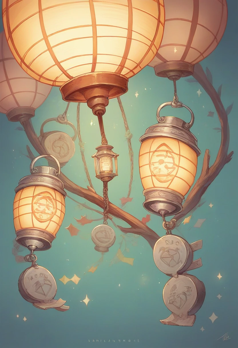 Design a lantern for an accounting-themed parade. The lantern should have the initials 'SB' prominently displayed on one side. On the other sides, incorporate visually appealing elements related to accounting, such as financial charts, calculators, or currency symbols. The lantern should be illuminated with LED lights from within, creating a vibrant and magical glow. Ensure the design is festive and eye-catching."